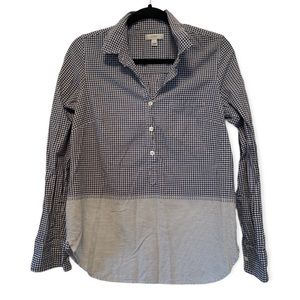 J. Crew Plaid Check Blouse